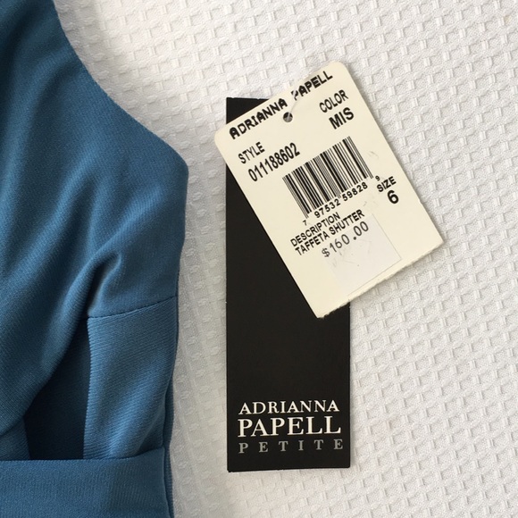 Adrianna Papell Tafetta Shutter Layered Dress, Size 6 - Picture 6 of 13